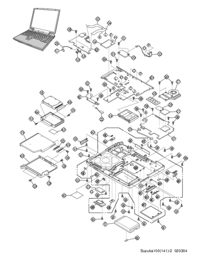 Toshiba Tecra 9100 Toshiba Tecra 9100 Base and Cover Assembly